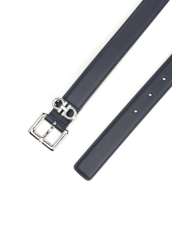 Ferragamo Classic Leather Belt Cinture - Blu | 8e8b912abb048e9c4477c94caa7bf91215a35578