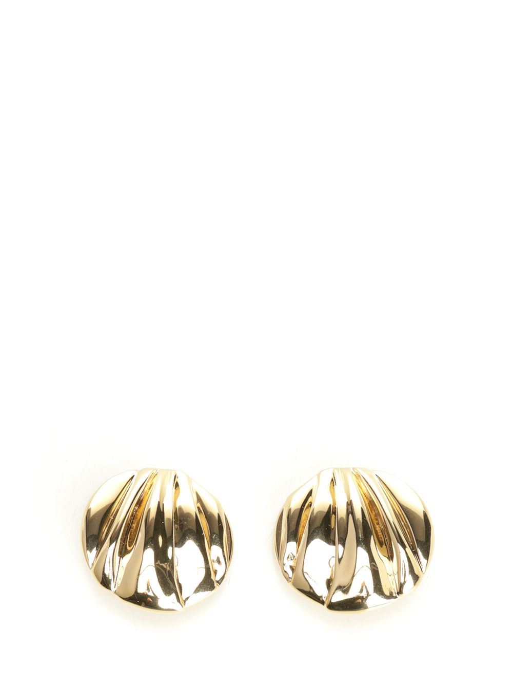 Chloe' Pleats Round Earrings Gioielli - Oro | 88e86b2390b81c983c646820eb6f36133af038d2