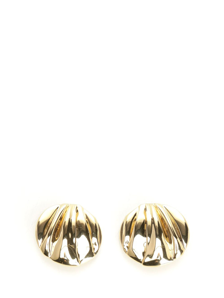 Chloe' Pleats Round Earrings Gioielli - Oro | 88e86b2390b81c983c646820eb6f36133af038d2