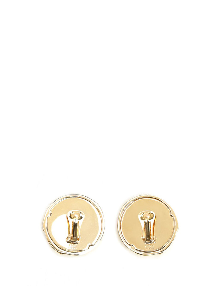 Chloe' Pleats Round Earrings Gioielli - Oro | 24540395018e7456a8edc38cab8d2aceec413575