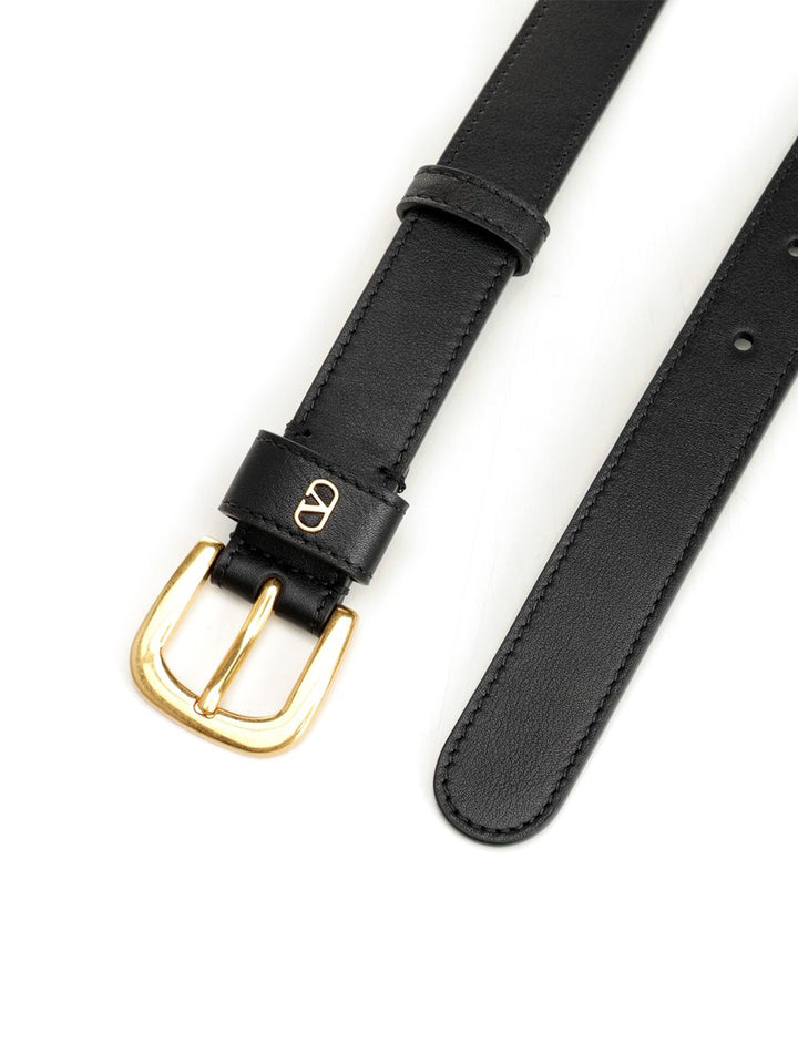 Valentino Garavani Vlogo Leather Belt Cinture - Nero | 1a04be0365abcd0122432d71c1ef1a34e0b5a0a3