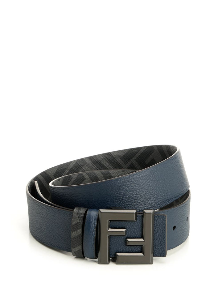 Fendi Squared Ff Reversible Belt Cinture - Blu | 88de738d0d8273e831f13b8ed3477d0f0e90179f