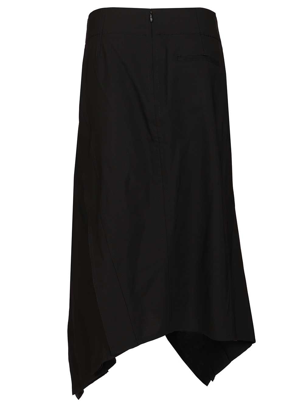 Bottega Veneta Lightweight Wool Midi Skirt Gonne - Nero | e6544296e701135022d01a1f058659bc4dcd89af