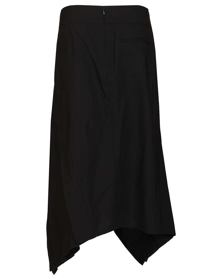 Bottega Veneta Lightweight Wool Midi Skirt Gonne - Nero | e6544296e701135022d01a1f058659bc4dcd89af