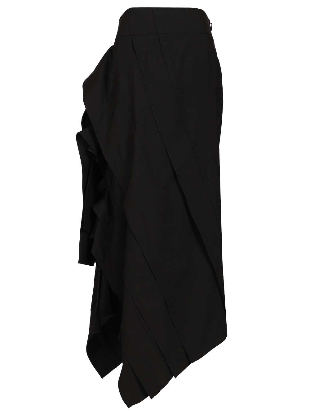 Bottega Veneta Lightweight Wool Midi Skirt Gonne - Nero | 466074f8b85144d06aad4176e934ea2dc8d803c7