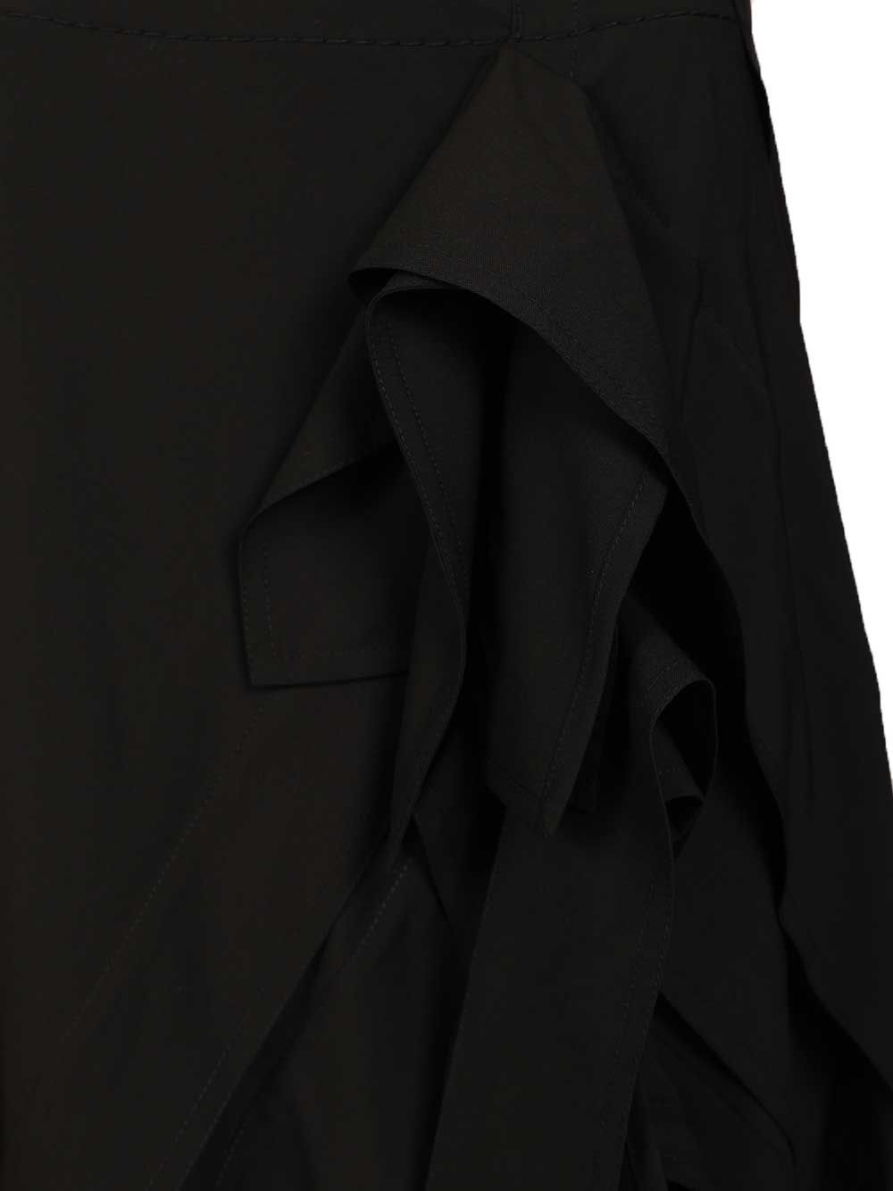 Bottega Veneta Lightweight Wool Midi Skirt Gonne - Nero | d057e450f6bdae72cfc61f090d99b9848559c339