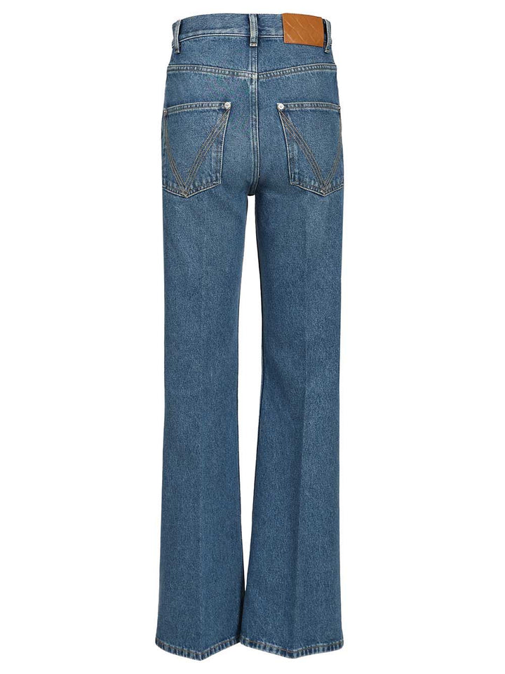 Bottega Veneta Medium Indigo Flared Jeans - Blu | f28814e2188edbc2dc154fc4a6553fa650c95072