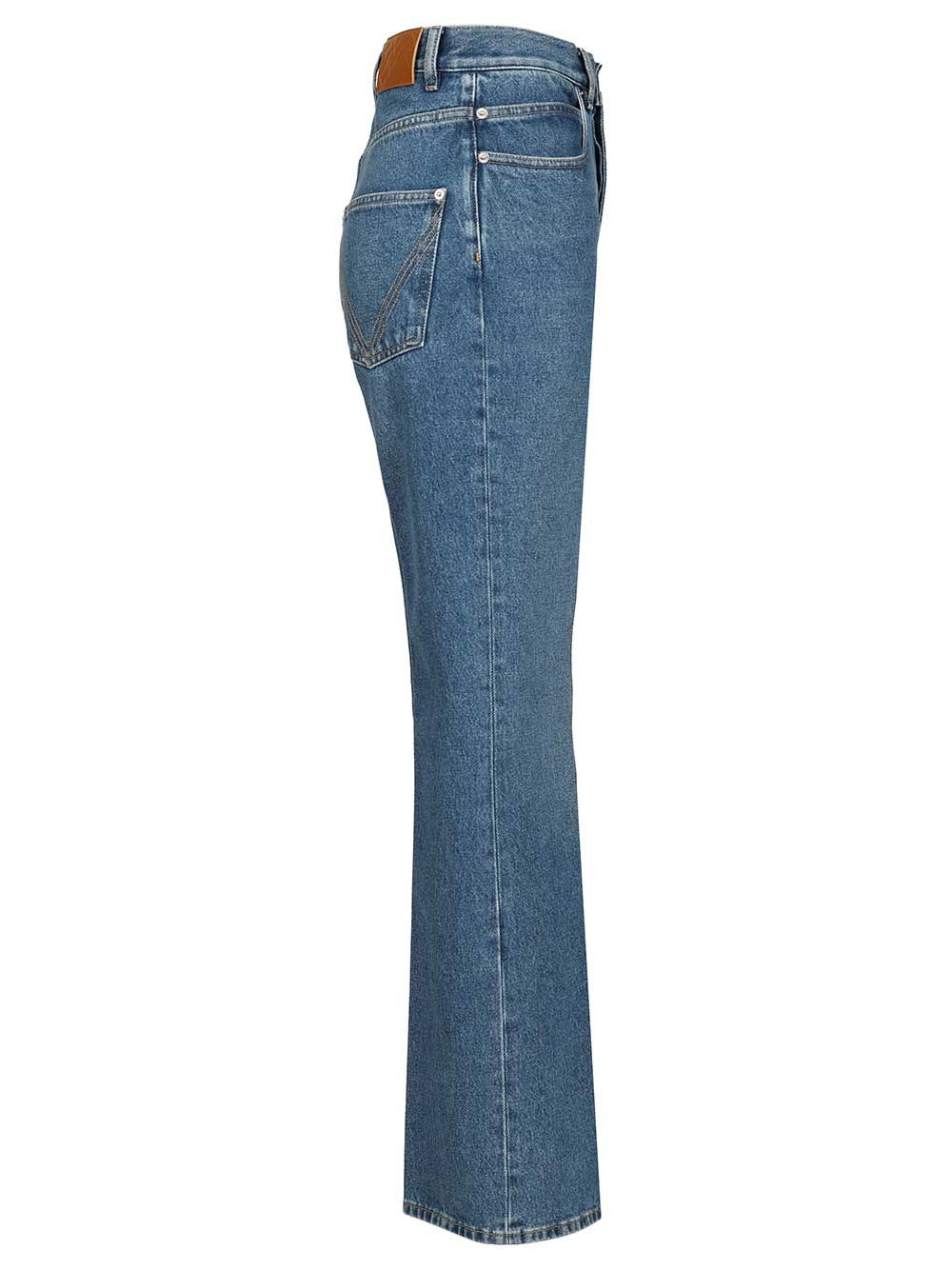 Bottega Veneta Medium Indigo Flared Jeans - Blu | 7323eaa03244645225b94590c1bdf3b0a4992e67