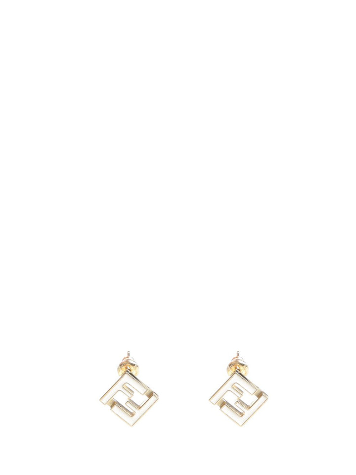 Fendi Ff Earrings With Enamel Gioielli - Oro | 6fe172071664d011097c13a043d03b9137b9d66f