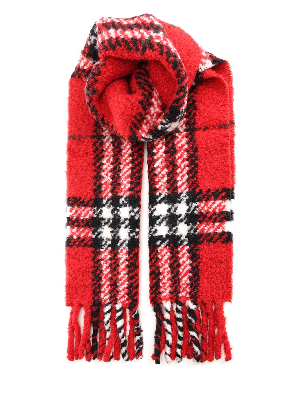 Burberry Scarf With Fringes Scarves And Foulards - Rosso | 59c55f53562f0182c1cfe07e1eb46493292a8ca7