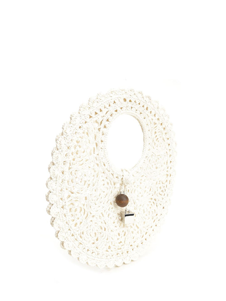 Jacquemus Le Petit Rond Handbag Handbags - Bianco | fbf3e290b60ea18d93a6e5cee2b10210bca68221