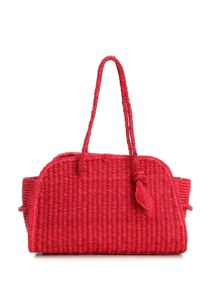 Jacquemus Le Turismo Raphia Shoulder Bag Shoulder Bags - Rosso | 0b38fbf2fed5fb321f857bde850ebd1e140377d2