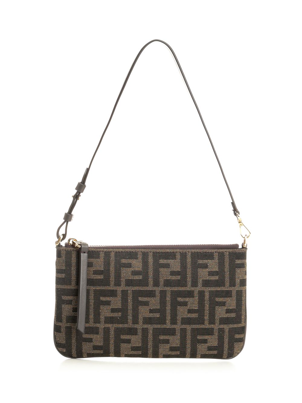 Fendi Flat Pouch Baguette Small leather goods - Marrone | 743f1947e6e5d26621c29eff4ba0a88122903348