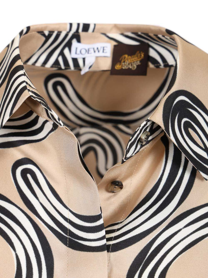 Loewe Silk Balloon Shirt Shirts - Beige | 6d92402278d7c7ff79a2a64b1ffbda0899f705bc