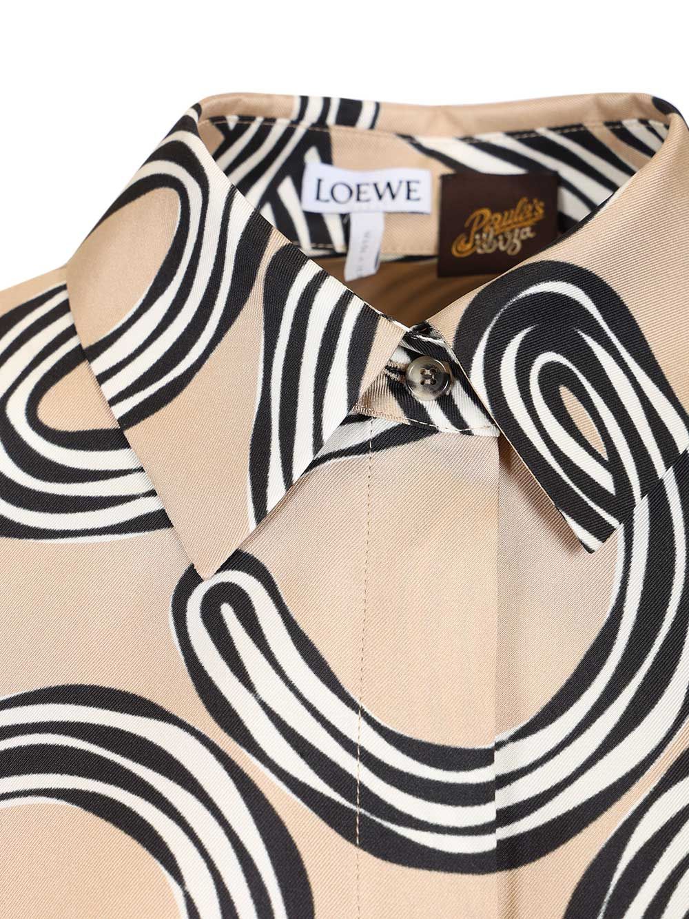 Loewe Silk Balloon Shirt Shirts - Beige | 1701c1a9ebff7b9d610686f3e33a530d7d5f6632