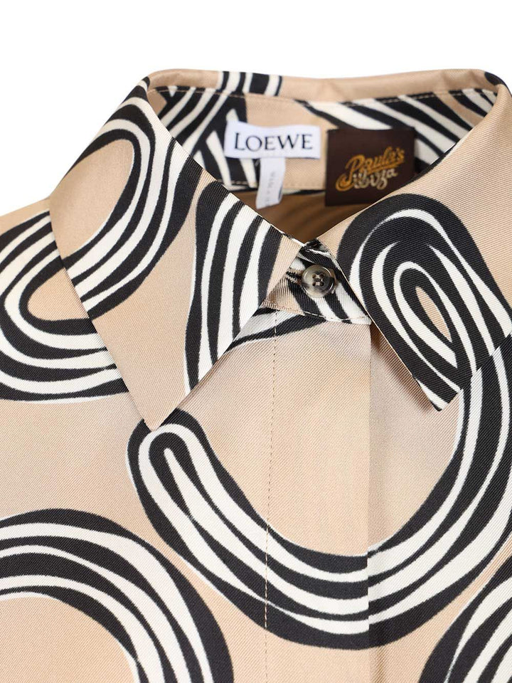 Loewe Silk Balloon Shirt Shirts - Beige | 1701c1a9ebff7b9d610686f3e33a530d7d5f6632