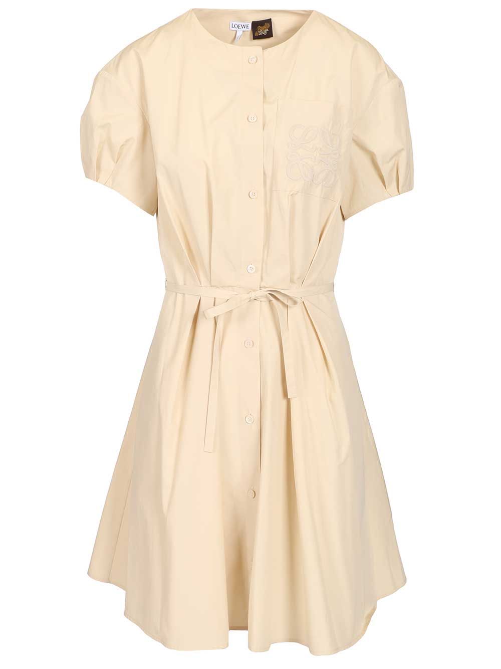 Loewe Shirt Dress Abiti - Beige | 5c1a08cb66b70ba9ef5e051838765b67802a844b