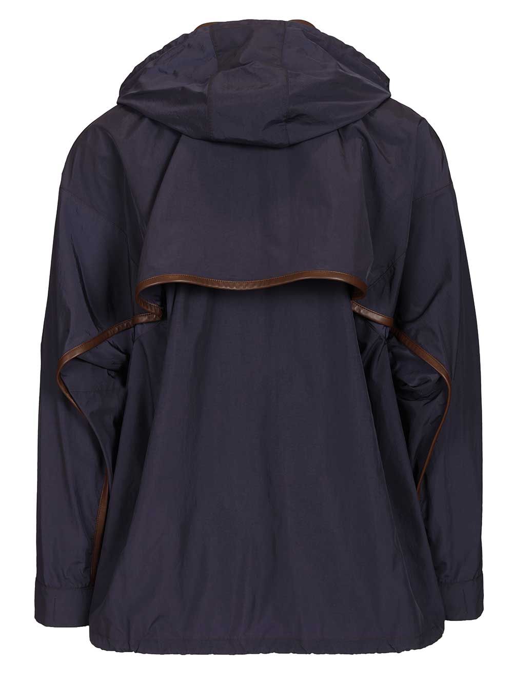 Loewe Hooded Jacket In Technical Fabric Giacche - Blu | c45842b6e998978d0b650175cfd7f8bdbb0dd603