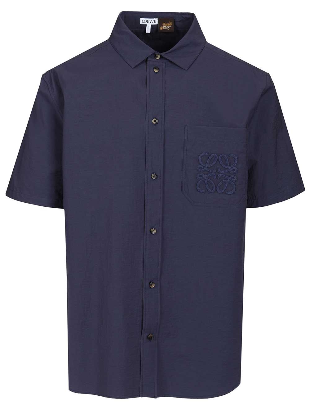 Loewe Short-Sleeved Shirt Shirts - Blu | e417cafede8edf729cfcf0e7140552ed775a356e