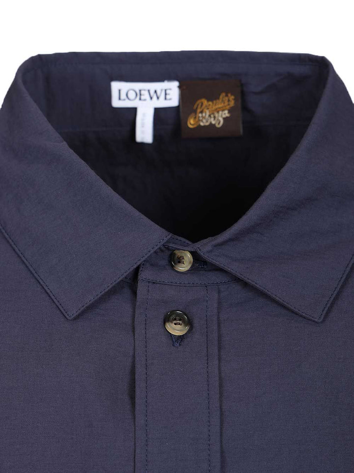 Loewe Short-Sleeved Shirt Shirts - Blu | 9a29ced6507095d4d05283a17e94902639c78c03