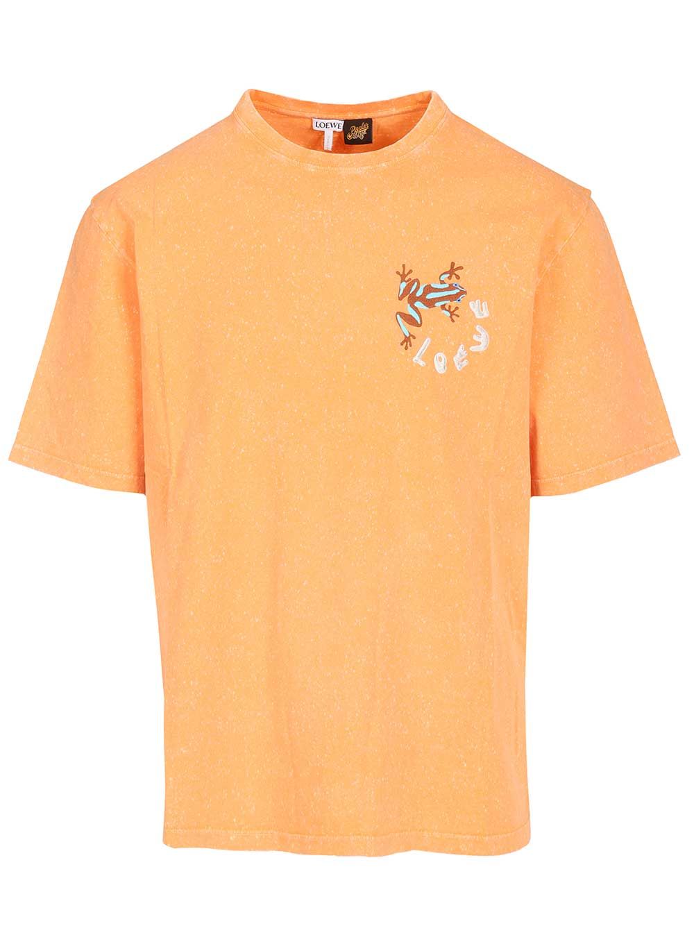 Loewe Loose-Fit Cotton T-Shirt - Arancione | 10c48ef665c571fbb0e6a83bc385597a737f3d5d