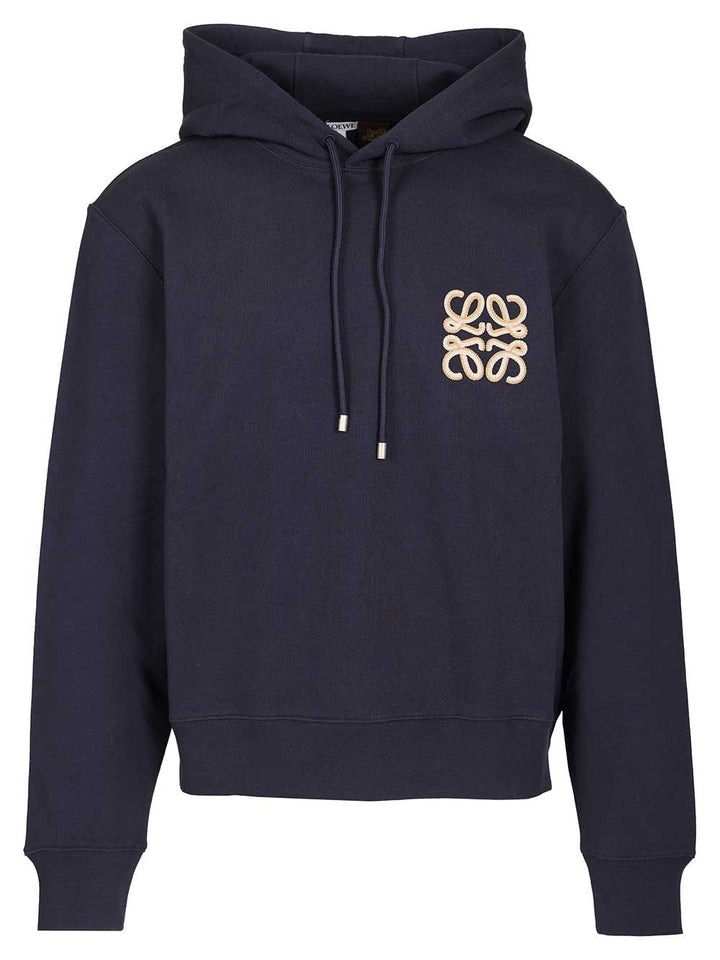 Loewe Cotton Hoodie Sweatshirts - Blu | 1873647a06477bc1d51bc0e6b8f8b9cede3a2b7f