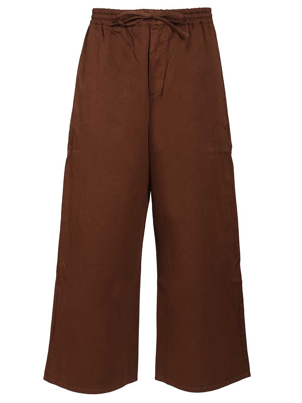 Loewe Cotton Drawstring Trousers - Marrone | e54c678ca0f4e5d27769ea28a197a9c7551f342a