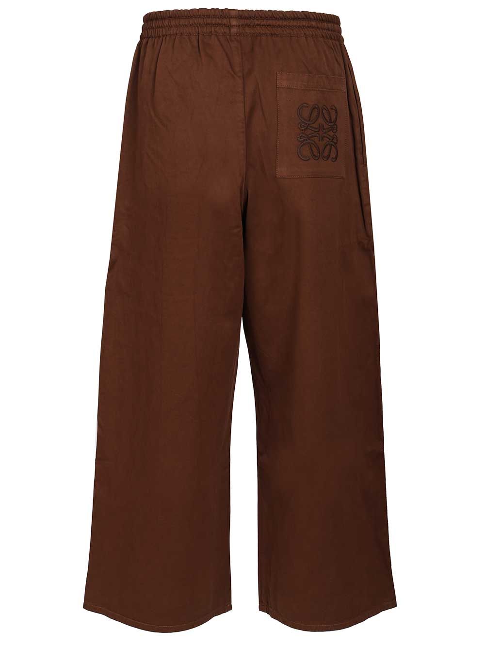 Loewe Cotton Drawstring Trousers - Marrone | 2873e8d985b90914c5a0f3ab8a39ebae0a706c8f