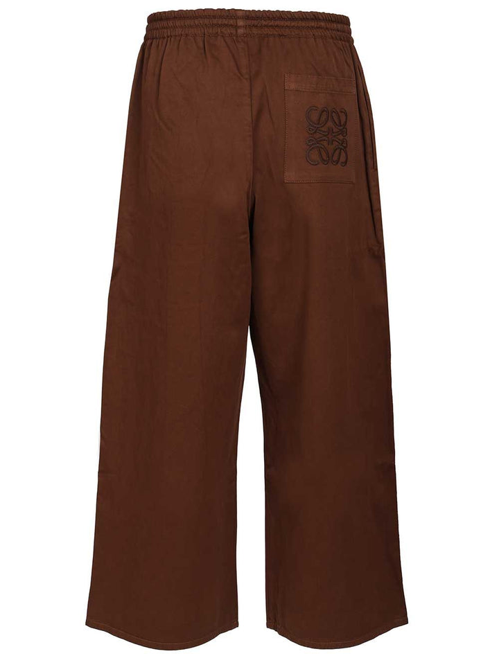 Loewe Cotton Drawstring Trousers - Marrone | 2873e8d985b90914c5a0f3ab8a39ebae0a706c8f