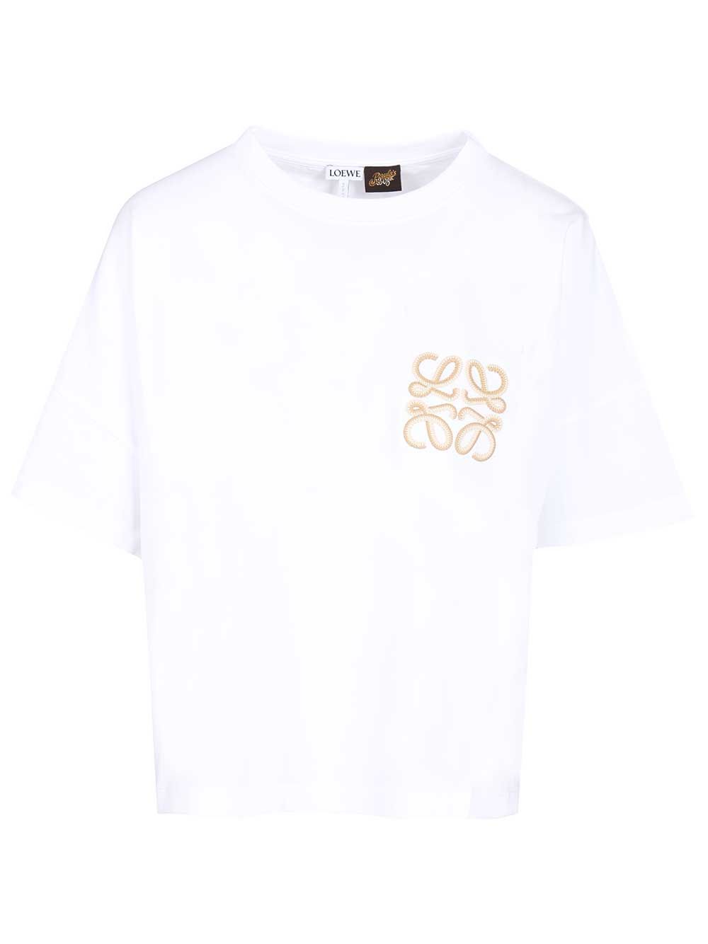 Loewe Boxy Fit Cotton T-Shirt - Bianco | 220e62d8dc9baffad693e9ea24dd79bd8933e62f