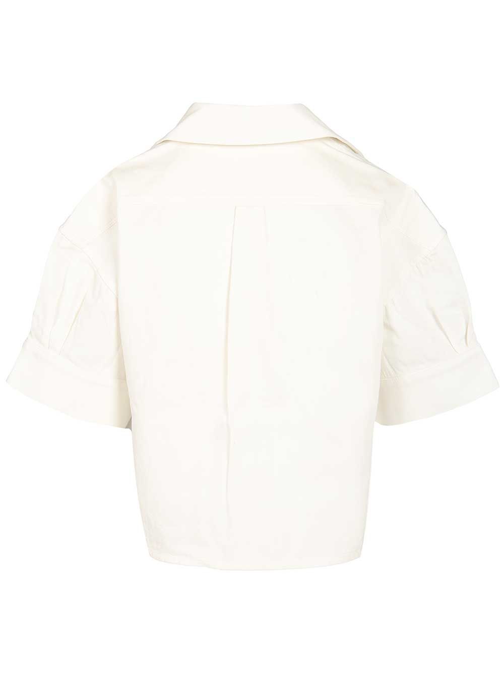 Loewe Short-Sleeved Denim Shirt Shirts - Bianco | 3f2c8369e96ae12676585cd4ec2186c3256819f4