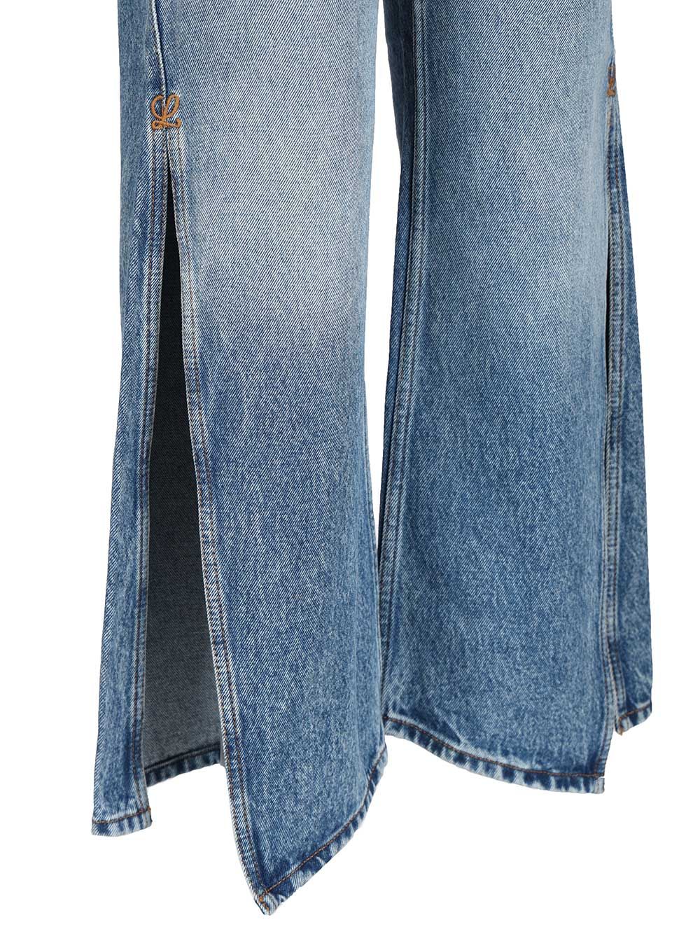 Loewe Slit Trousers Jeans - Blu | 7823732acfa88bda2088de01ffa1f42529b0815b