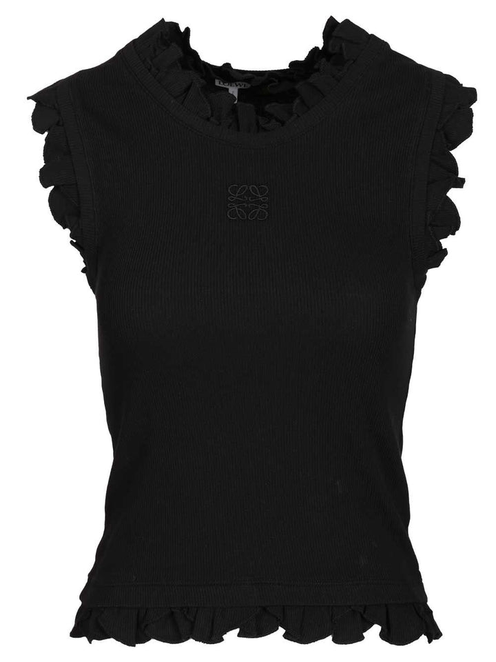 Loewe Stretch Cotton Tank Top Top - Nero | ab12e5811e88c5ca75b7badeba74782df4c6c625