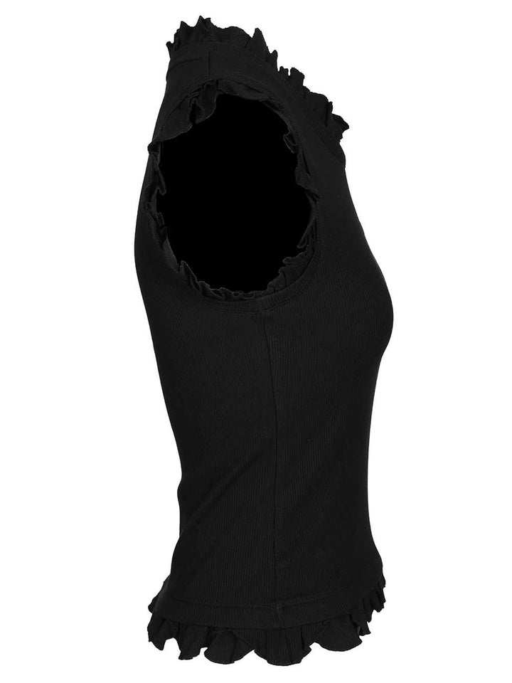 Loewe Stretch Cotton Tank Top Top - Nero | df1534cbb2c1ccd44b29a6aea9cd2c1101f54bdc
