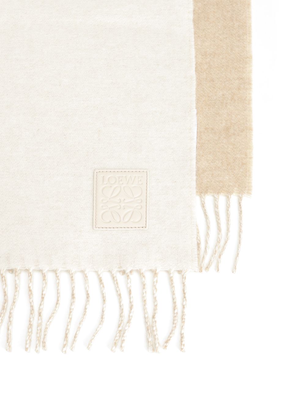 Loewe Scarf With Fringes Scarves And Foulards - Bianco | be7fdad8bdc166c0a92baee5277280b25905ecfb