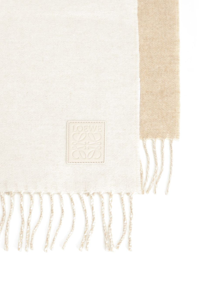 Loewe Scarf With Fringes Scarves And Foulards - Bianco | be7fdad8bdc166c0a92baee5277280b25905ecfb
