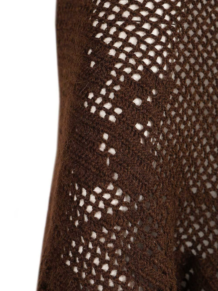 Chiarais Scialle Peonia 100% Alpaca Scarves And Foulards - Marrone | 7bd1f2aa80d740790211f72cc26e8c9c26764141