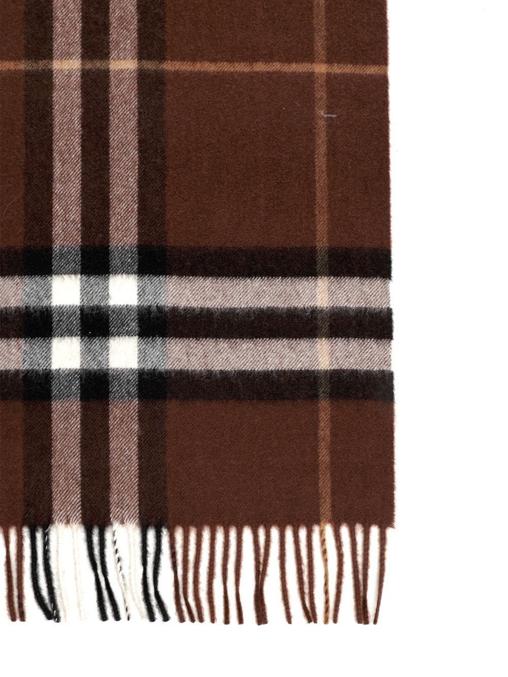 Burberry Check Scarf Scarves And Foulards - Marrone | f387beec01ab9b7302cc00cb780f64ede0379f0d