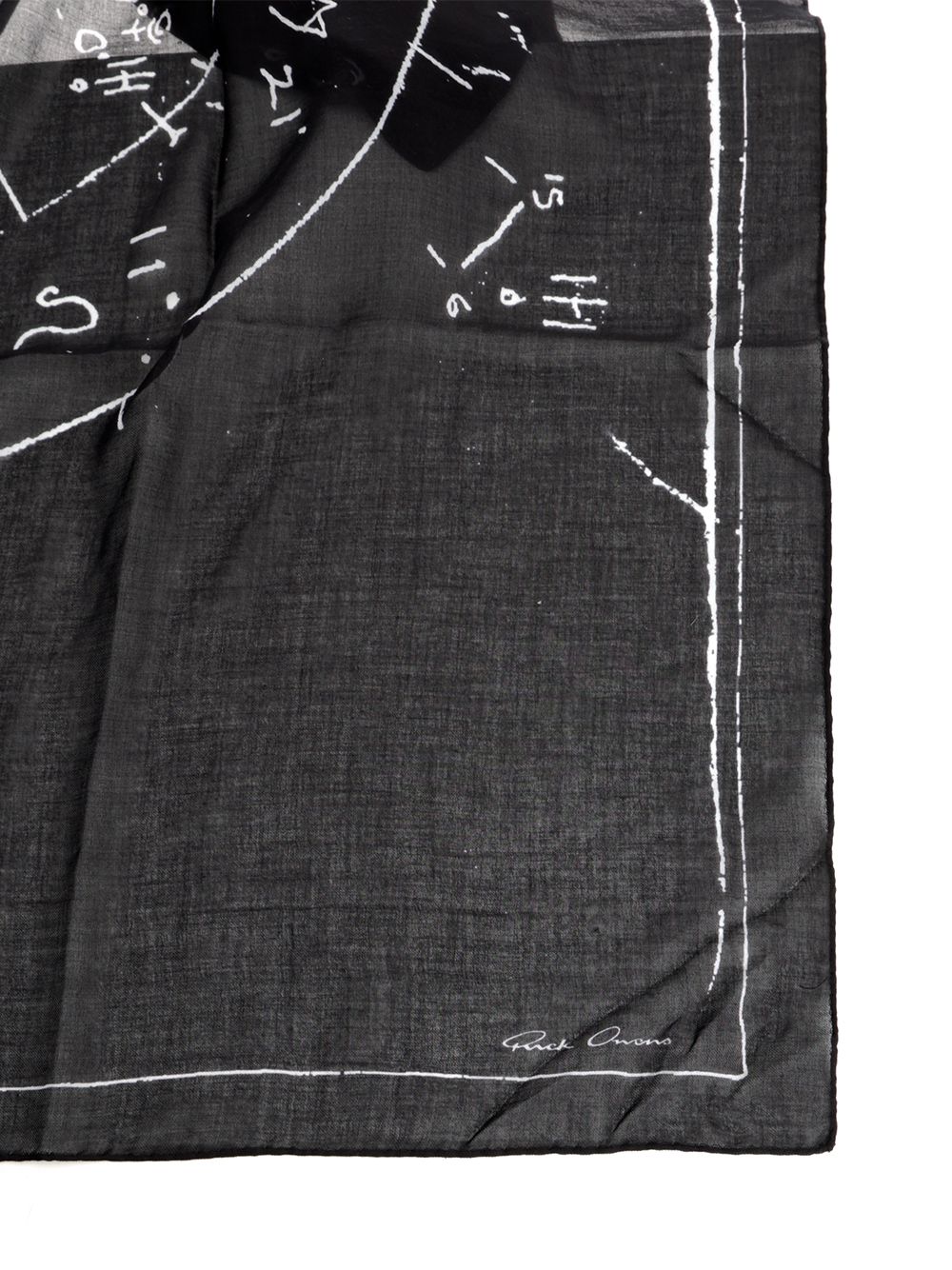 Rick Owens Scarf With Astro Print Scarves And Foulards - Nero | 6777b23fa2f30cfdf302e029de4efffa5ba61f9c