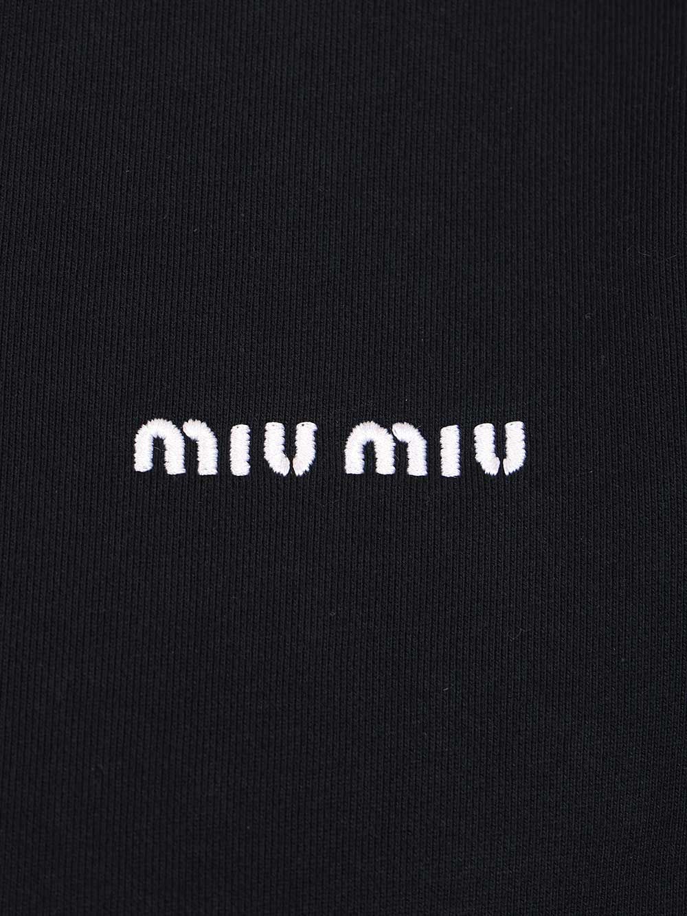 Miu Miu Crop Polo Shirt Sweatshirts - Blu | a597c8a450fe00ece3f52b713dddcb861dcb12b8