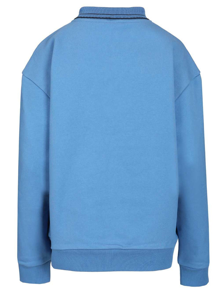 Miu Miu Sweatshirt With Embroidered Logo Sweatshirts - Light blue | c233f05e49d370a652e9baec73a3d72075ba9b07