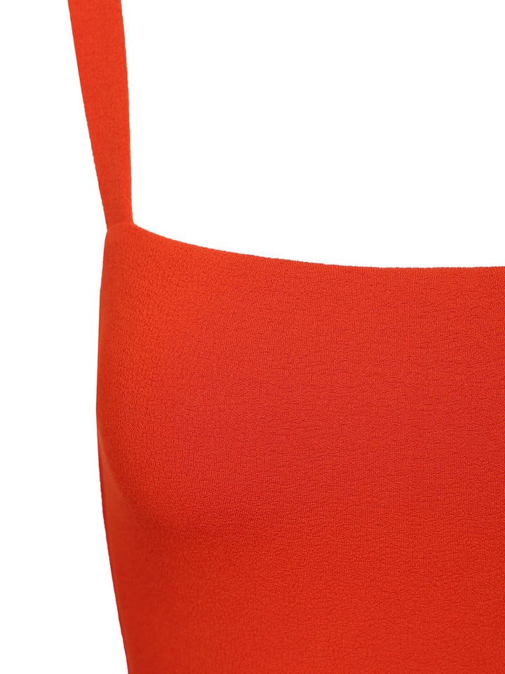 Matteau Maillot Square Neckline Costume Swimwear - Rosso | eed09c464e950639bc2dbfba9af2a14ca4f2469a