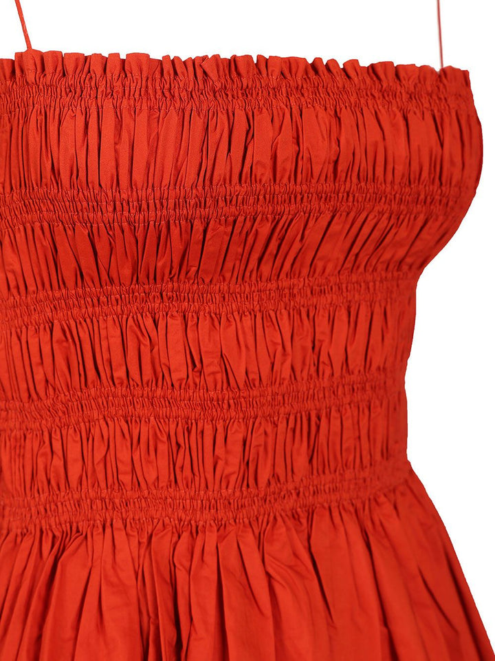 Matteau Shirred Bodice Mini Dress Abiti - Rosso | ffe261d8357fef337cafe5e1cf19303420f40188