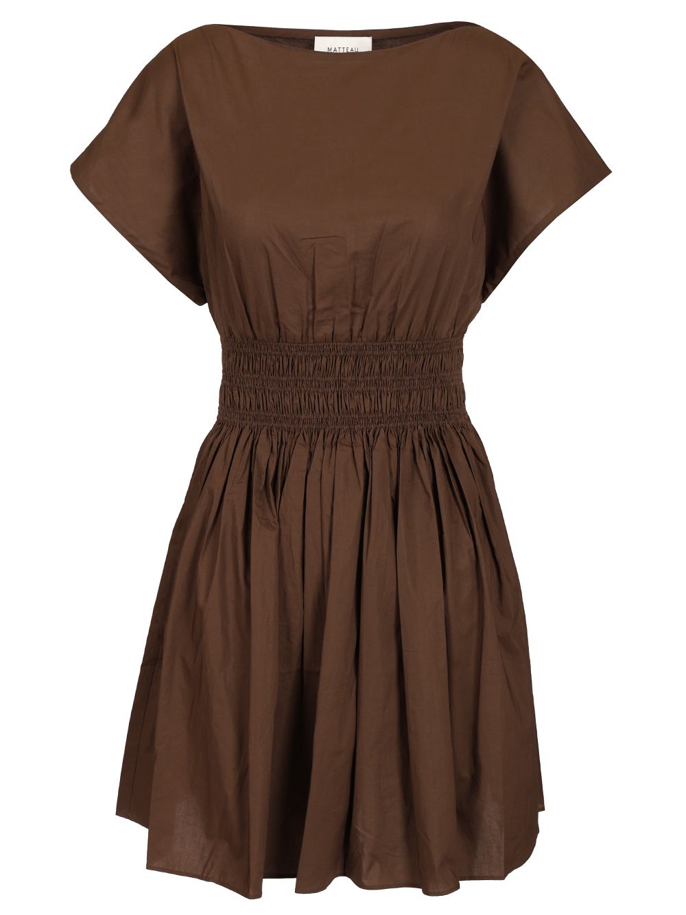 Matteau Shirred Waist Mini Dress Abiti - Marrone | 82adfefa34fe3604e03f6c5e49581b89f73ee412