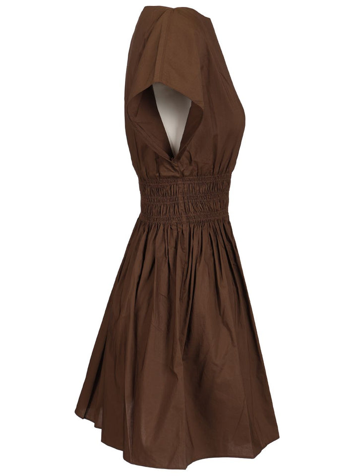Matteau Shirred Waist Mini Dress Abiti - Marrone | 8bce5f8820cdd122787134e2ecc7581a44437299