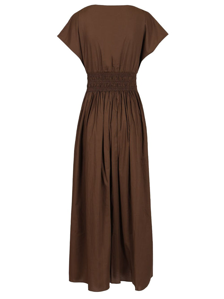 Matteau Shirred Waist Midi Dress Abiti - Marrone | 171dc4c505d5b543614f1df4f8e95d6f69463760