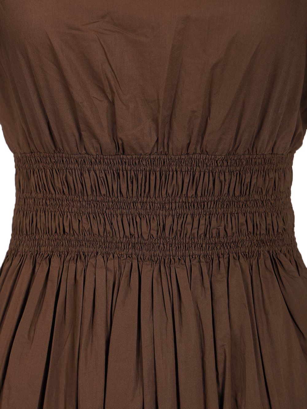 Matteau Shirred Waist Midi Dress Abiti - Marrone | face67c978a1d62ed5dc5778538ba5dfe7ff7a09