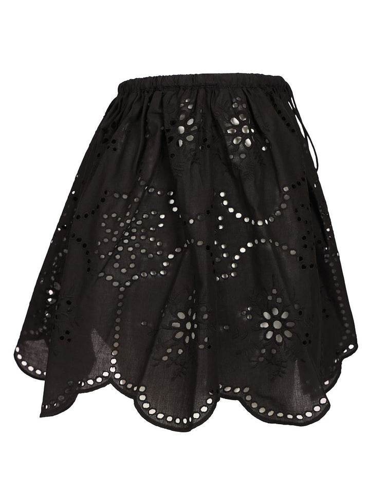 Matteau Broderie Mini Skirt Gonne - Nero | 304f5fb9d94c8a9550a34344e5d4da4348f9adda