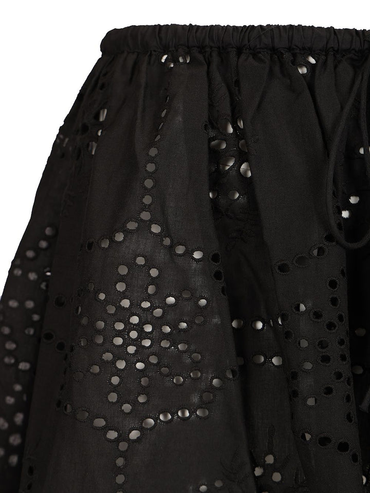 Matteau Broderie Mini Skirt Gonne - Nero | f64ca475361975e268d75feccab4c21538eb7603