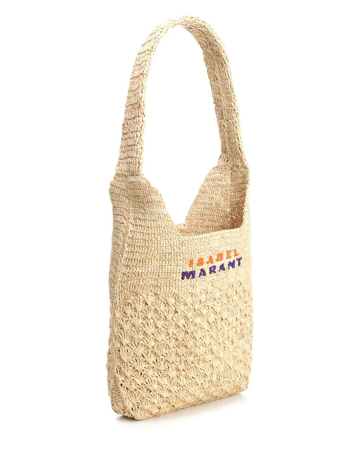 Isabel Marant Praia Small Raffia Bag Shoulder Bags - Beige | 61c83969630f68db10839ff068698b8a776019e4